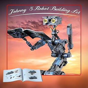 JONNY Johnny 5 Robot Building Block Sets; 1310 Pieces Short Open
